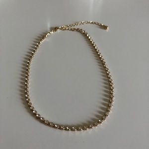 Yellow Gold Crystal Choker